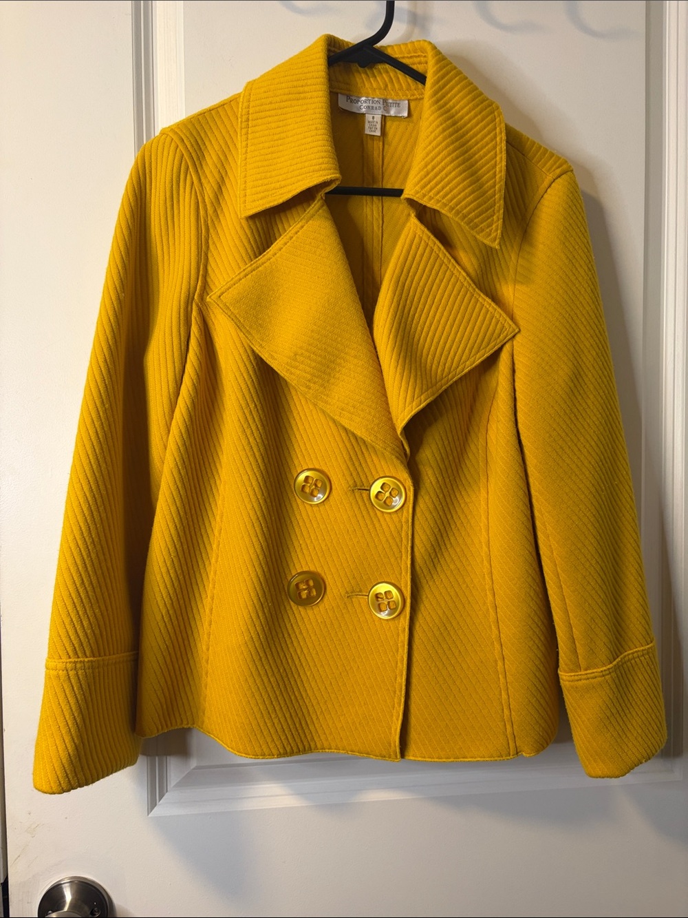 Proportion Petit Conrad C Bright Mustard Double-Breasted Pea Coat